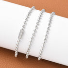 Stainless Steel Ball Polished Shiny Slide Clasp Chain Necklace Silver 23.6 in N150 product image 4