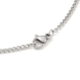 Stainless Steel Womens Polished Shiny Links Lobster Clasp Chain Necklace Silver 17.7 in N151 product image 2