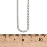 Stainless Steel Womens Polished Shiny Links Lobster Clasp Chain Necklace Silver 17.7 in N151 product image 3