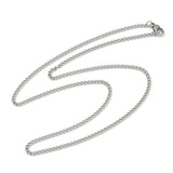 Stainless Steel Womens Polished Shiny Links Lobster Clasp Chain Necklace Silver 17.7 in N151 product image 4