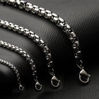 Stainless Steel Chain Bracelet 7"-10" Smooth Box Square Rope Silver 2-7mm N69