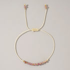 Crystal Tourmaline Bead Garnet Amethyst Aquamarine Quartz Smooth Knot Beaded Bracelet Green Pink Purple Blue T154