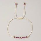 Crystal Tourmaline Bead Garnet Amethyst Aquamarine Quartz Smooth Knot Beaded Bracelet Green Pink Purple Blue T154