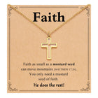Stainless Steel Shell Cross Mountain Flat Round Pave Polished Rectangle Pendant Necklace Gold N154