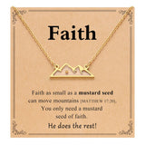 Stainless Steel Shell Cross Mountain Flat Round Pave Polished Rectangle Pendant Necklace Gold N154
