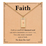 Stainless Steel Shell Cross Mountain Flat Round Pave Polished Rectangle Pendant Necklace Gold N154