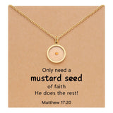 Stainless Steel Shell Cross Mountain Flat Round Pave Polished Rectangle Pendant Necklace Gold N154