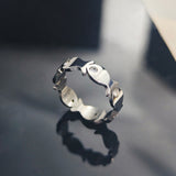 Stainless Steel Fish Rhinestone Crystal Size 7 Womens Polished Shiny Ring Silver Gold R261