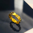 Stainless Steel Fish Rhinestone Crystal Size 7 Womens Polished Shiny Ring Silver Gold R261