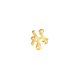Stainless Steel Nuggets Glossy Shiny Abstract Figure Elongated Limbs Rounded Heads Adjustable Open Ring Silver Gold R263