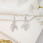 Drop Fish Baking Paint Iron Polished Glossy Dangle Earrings Silver Gold Red 2.6 in E164