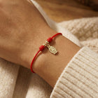 Stainless Steel Virgin Mary Womens Smooth Oval Knot Charm Bracelet Gold Red 11.02 in T159 product image 2