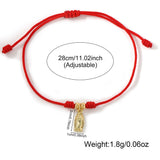 Stainless Steel Virgin Mary Womens Smooth Oval Knot Charm Bracelet Gold Red 11.02 in T159 product image 4