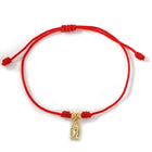 Stainless Steel Virgin Mary Womens Smooth Oval Knot Charm Bracelet Gold Red 11.02 in T159 product image 5