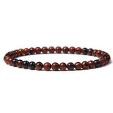 Agate Round Simple Carnelian Aquamarine Jade Jasper Beaded Smooth Polished Dragon Adjustable Stretch Bracelet Red Black Brown Green T162