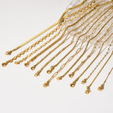 18K Gold-Plated Stainless Steel Titanium Box Polished Shiny Oval Square Chain Bracelet 6.75 in T164 product image 2