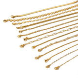 18K Gold-Plated Stainless Steel Titanium Box Polished Shiny Oval Square Chain Bracelet 6.75 in T164 product image 5
