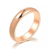 4MM Silver Gold Plated Stainless Steel Men Women Wedding Ring Band Size R60