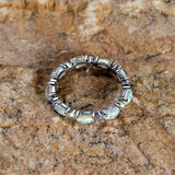 Silver Rose Gold Black Promise Engagement Wedding Opal CZ Zirconia Band Ring R70