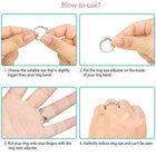 8pcs Ring Size Adjuster Invisible Clear Ring Sizer Jewelry Fit Reducer Guard A6