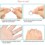 8pcs Ring Size Adjuster Invisible Clear Ring Sizer Jewelry Fit Reducer Guard A6