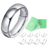 8pcs Ring Size Adjuster Invisible Clear Ring Sizer Jewelry Fit Reducer Guard A6
