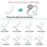 8pcs Ring Size Adjuster Invisible Clear Ring Sizer Jewelry Fit Reducer Guard A6