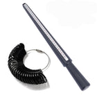 Metal Ring Sizer Gauge Mandrel Finger Measure Stick Standard Tool Sliver A7