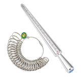 Metal Ring Sizer Gauge Mandrel Finger Measure Stick Standard Tool Sliver A7