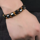 Energy Healing Stretch Bracelet Natural Stone Hematite Tiger Eye Unisex Z54