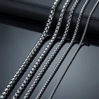Stainless Steel Chain Bracelet 7"-10" Smooth Box Square Rope Silver 2-7mm N69