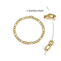 Stainless Steel Figaro Chain Lobster Bracelet 7"-10" Men Women 3-12mm N71