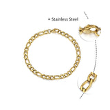 Stainless Steel Figaro Chain Lobster Bracelet 7"-10" Men Women 3-12mm N71