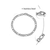 Stainless Steel Figaro Chain Lobster Bracelet 7"-10" Men Women 3-12mm N70
