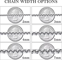 Stainless Steel Chain Bracelet 7"-10" Smooth Box Square Rope Silver 2-7mm N69