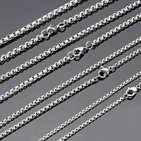 Stainless Steel Chain Bracelet 7"-10" Smooth Box Square Rope Silver 2-7mm N69