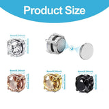 Men Women Stainless Steel Magnetic Stud Earrings Non-Piercing Clip on E42