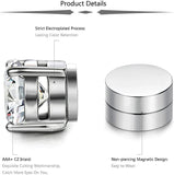 Men Women Stainless Steel Magnetic Stud Earrings Non-Piercing Clip on E42