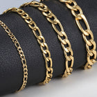 Stainless Steel Figaro Chain Lobster Bracelet 7"-10" Men Women 3-12mm N71