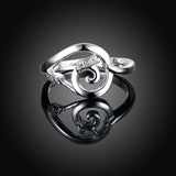 Sterling Silver Plated Fashion Ring AAA Zirconia Women B409