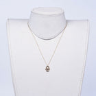Gold P Pendant Necklace Stainless Steel Jump Rings Hamsa Gold 17" 1.5mm A278