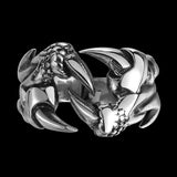 Stainless Steel Antique Gothic Biker Tribal Ring Black Men's Unisex Claws B189