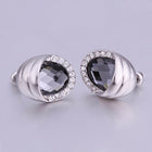 White Gold Zirconia Stud Earrings L71