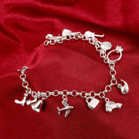 Sterling Silver Plated Bracelet Lobster 7 Inches 3.3MM L149