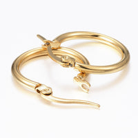 Stainless Steel Hoop Earrings Hypoallergenic Earrings 12 20x19x2mm 2Pairs Z293