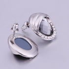 White Gold Zirconia Stud Earrings L71