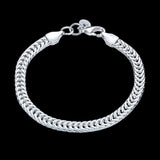 Sterling Silver Plated Bracelet 8 Inches 6.3MM  Lobster  L320