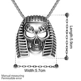 Stainless Steel Necklace Pendant Egypt Pharaoh Biker 23" 3.5MM Lobster B213