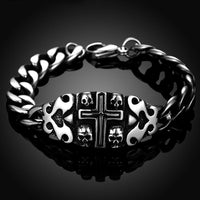 Stainless Steel Bracelet  7 Inches 11MM Lobster L437