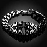 Stainless Steel Bracelet  7 Inches 11MM Lobster L437